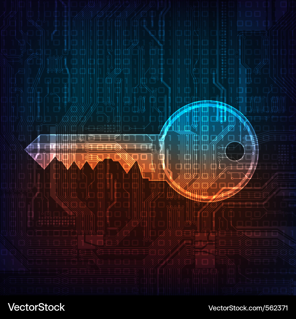 Digital Key Circuit vector image