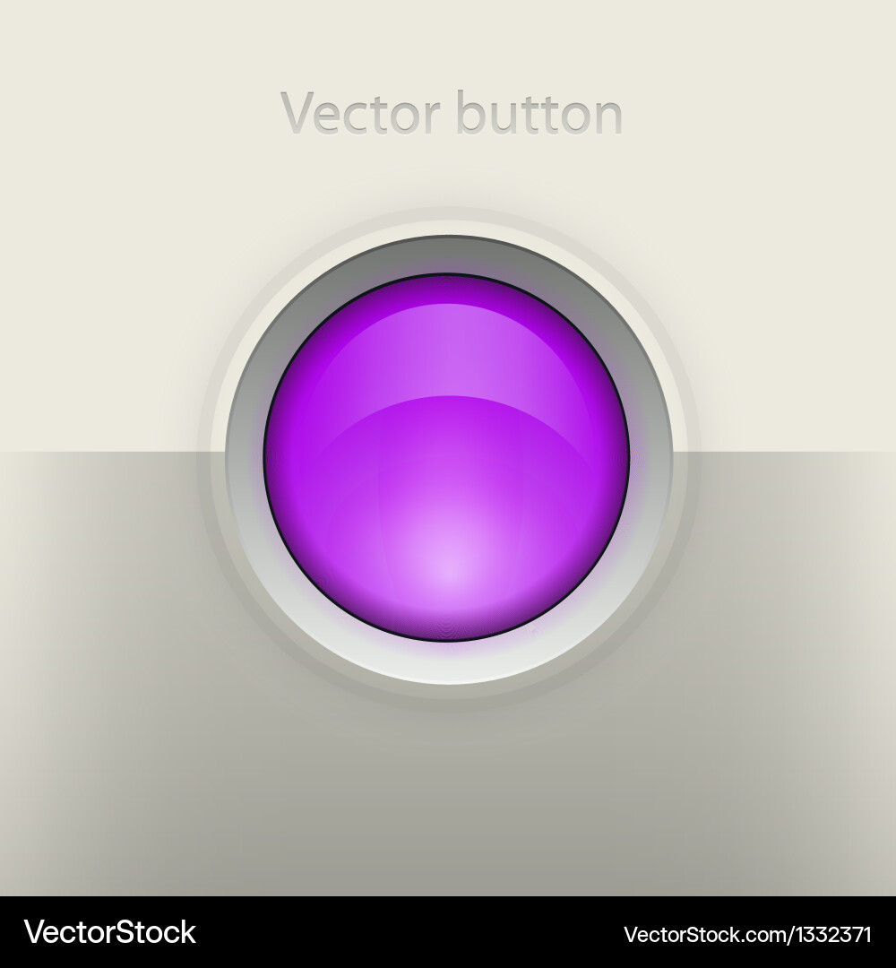 Glossy empty button vector image