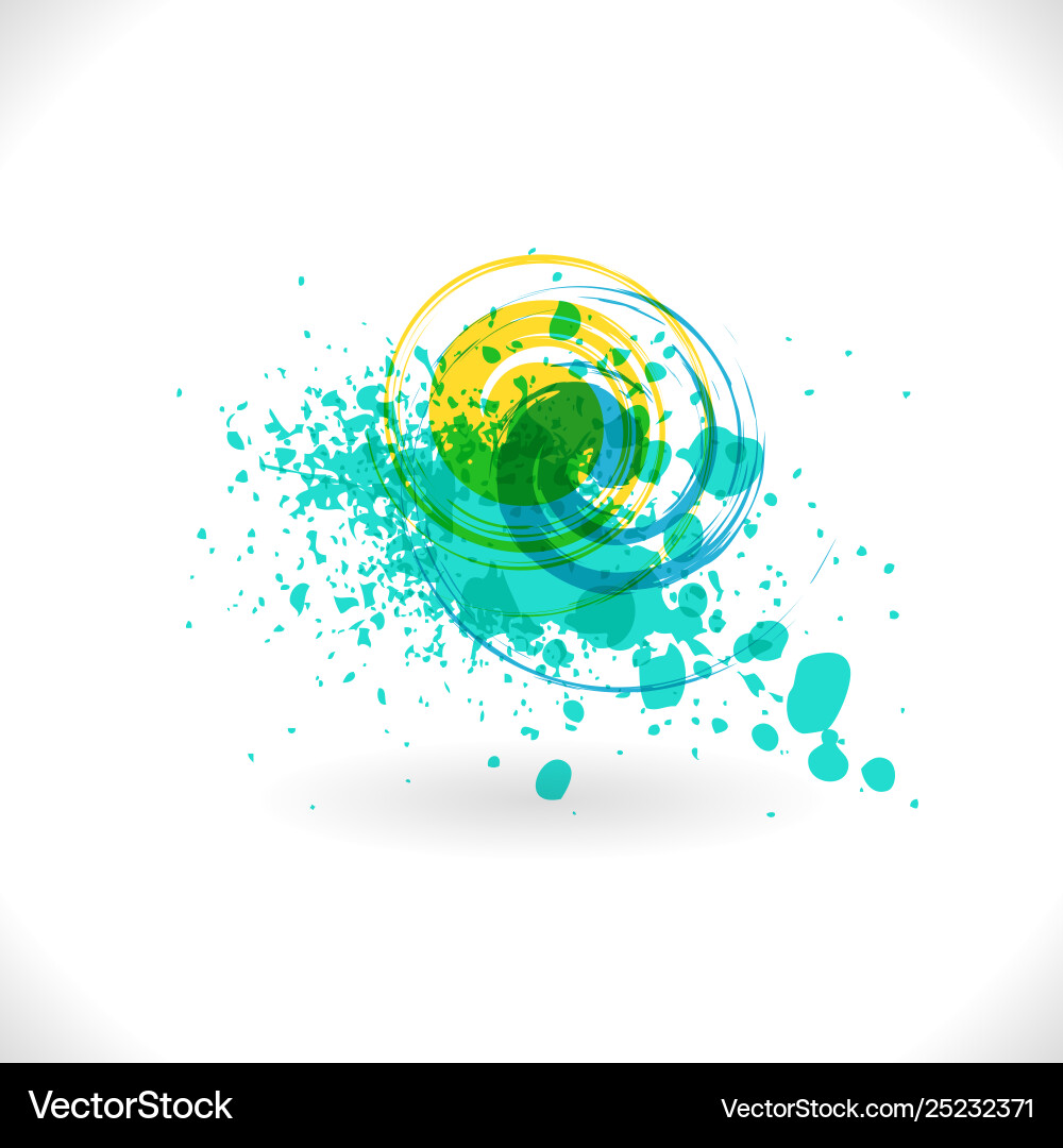 Grunge curl art inks abstract symbol Grunge curl art inks abstract symbol vector image