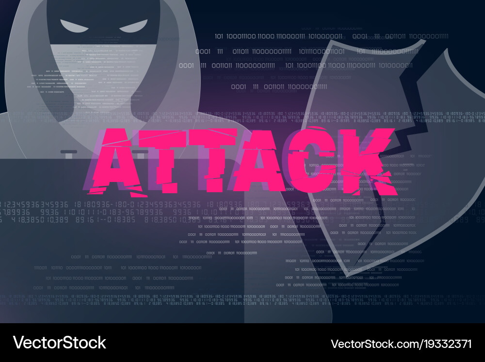 Hacker attack theme background vector image