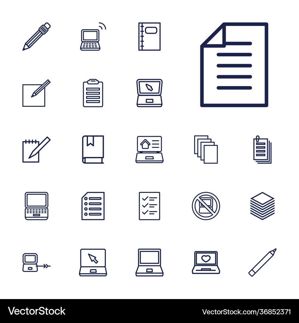 Notebook icons Vector Image