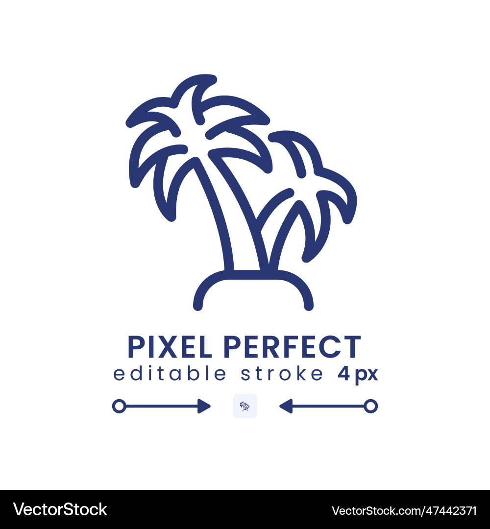 Palm tree linear desktop icon Palm tree linear desktop icon Vector Image