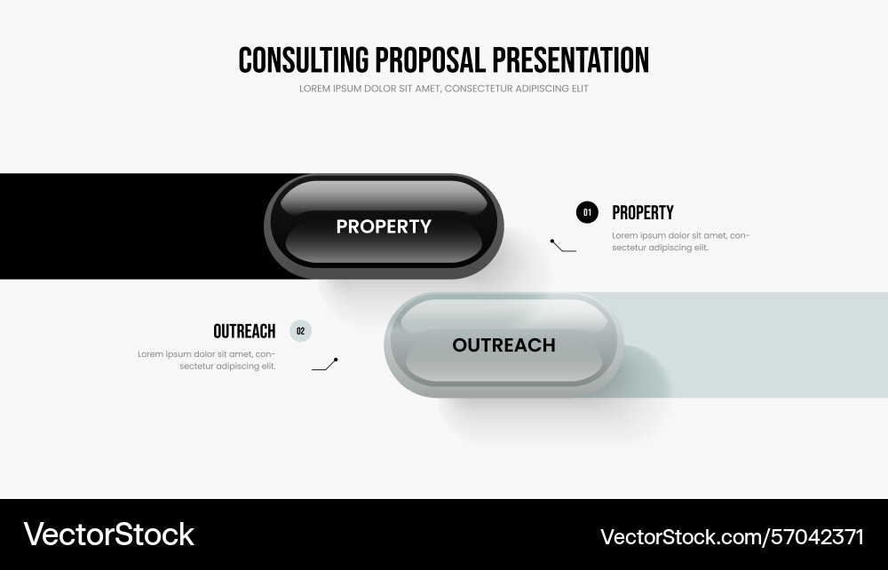 Service overview two option infographic slideshow Service overview two option infographic slideshow vector image