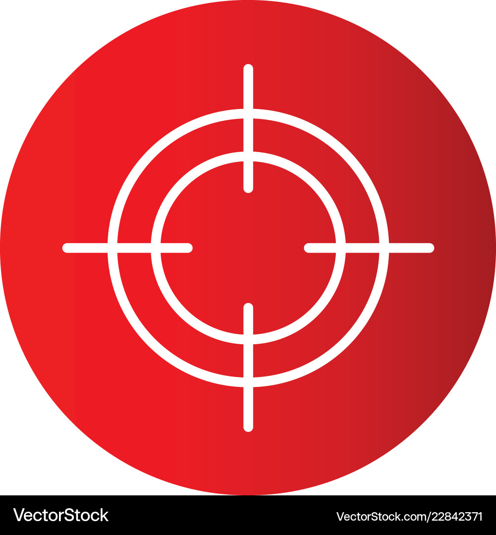Target icon in creative design with elements Vector Image