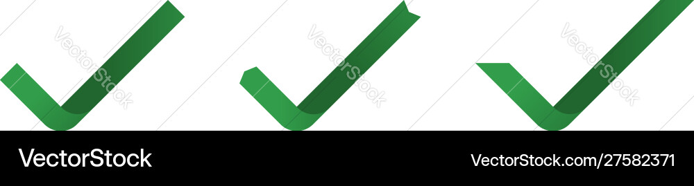Three check mark icon in a box or square Three check mark icon in a box or square vector image