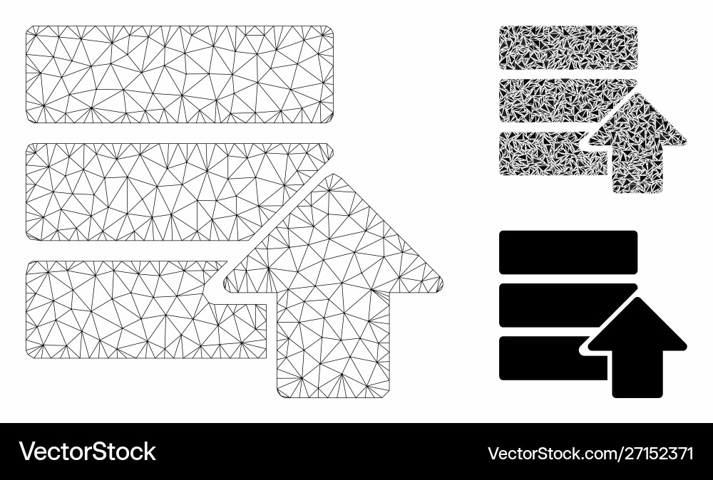 Upload database mesh wire frame model Upload database mesh wire frame model vector image