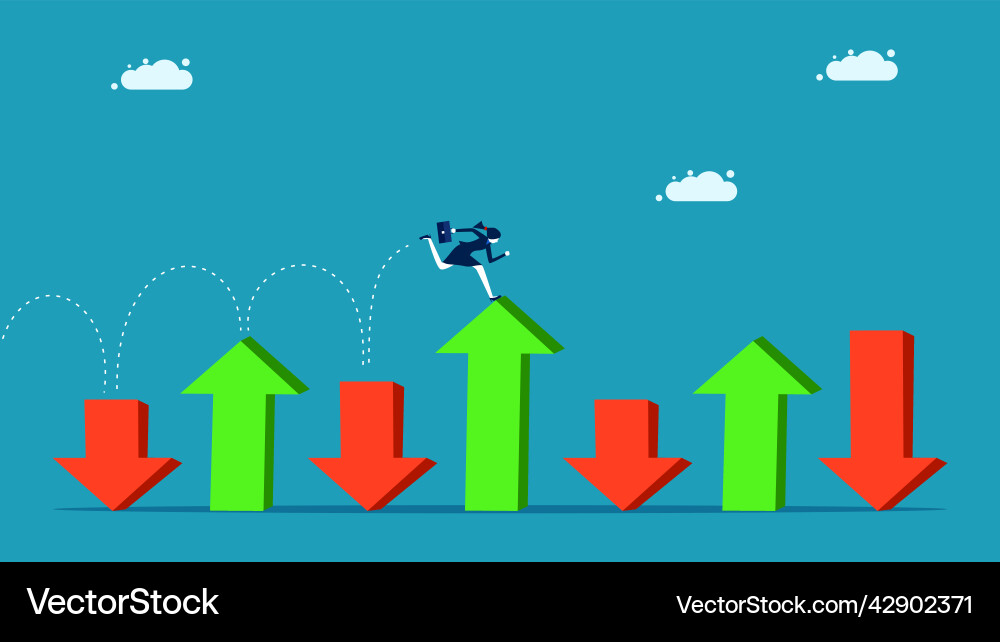 Volatile Investitionen die Risiken von Aktien Volatile Investitionen die Risiken von Aktien vektorbild