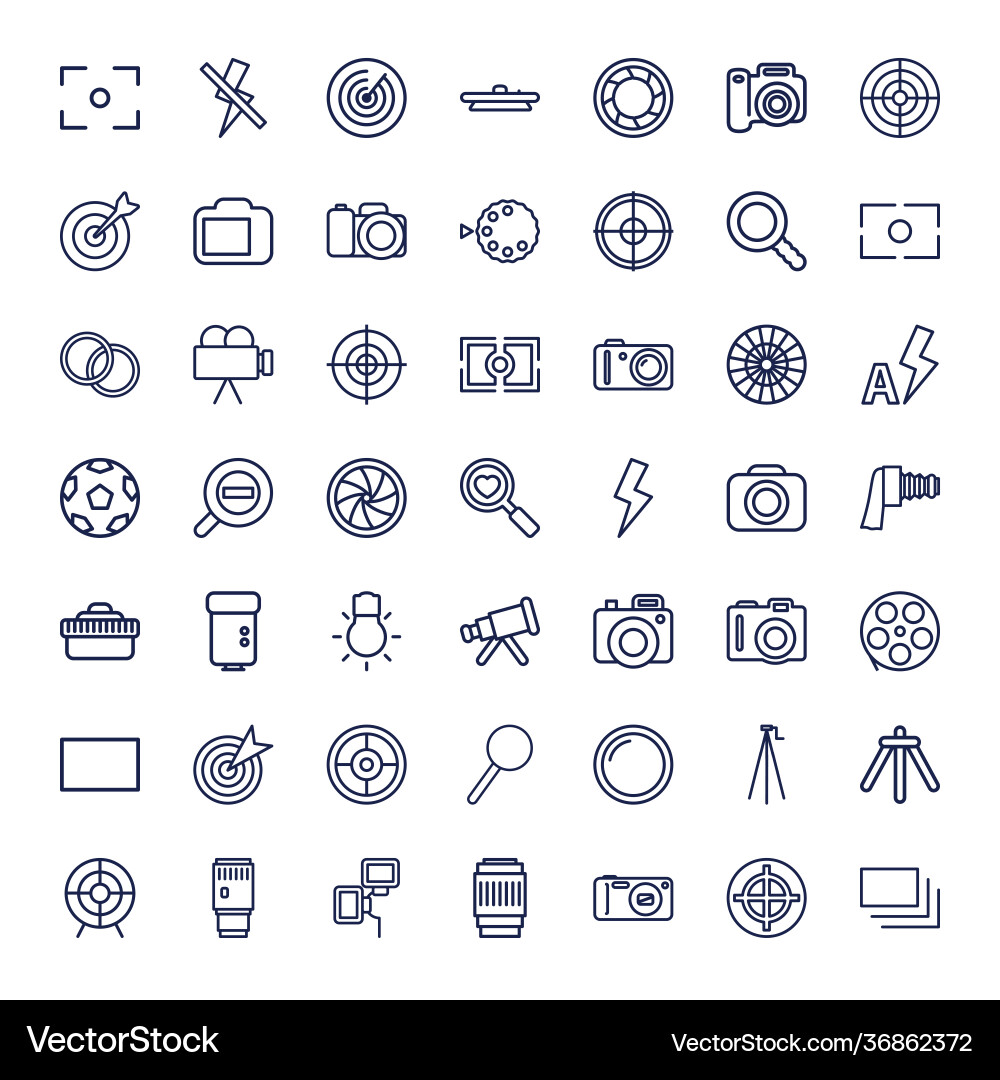 49 focus icons (36862372) – Free Vector | VectorStock