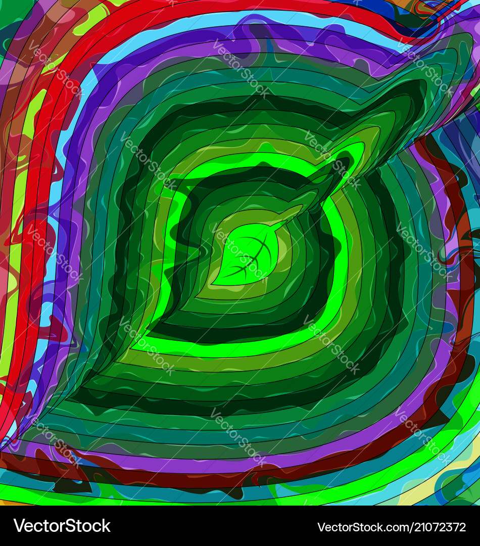 Abstract color image of leaf vector image