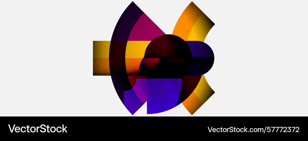 Abstract colorful design overlapping shapes Vector Image