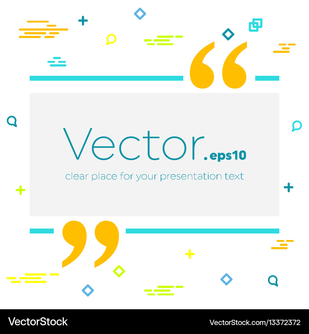 Abstract concept empty speech square quote Vector Image