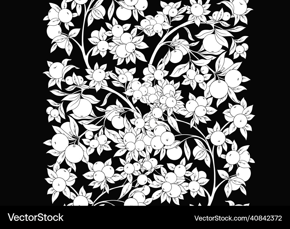 Apples on branches seamless pattern background Apples on branches seamless pattern background vector image