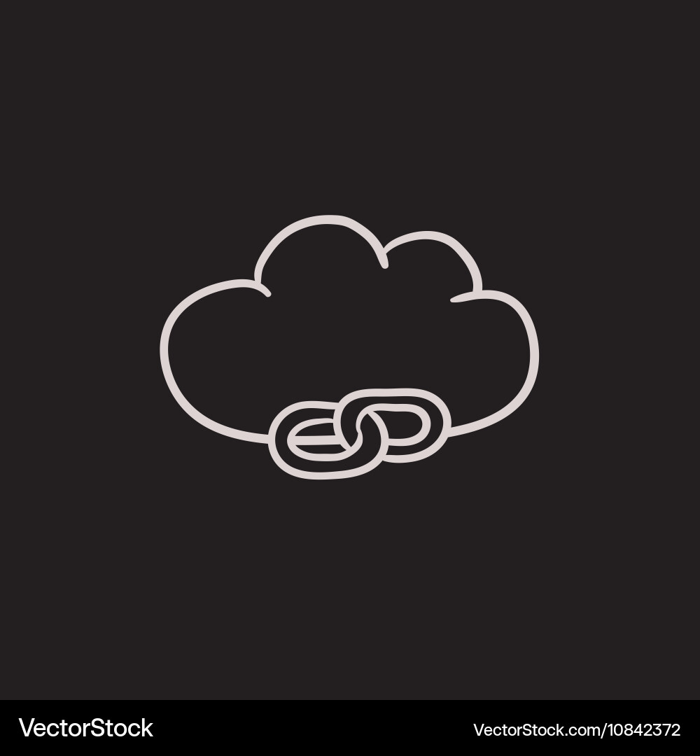 Cloud computing sketch icon Vector Image