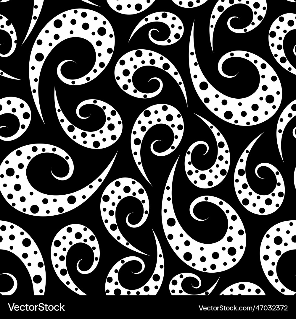 Decorative seamless pattern with curls Decorative seamless pattern with curls Vector Image