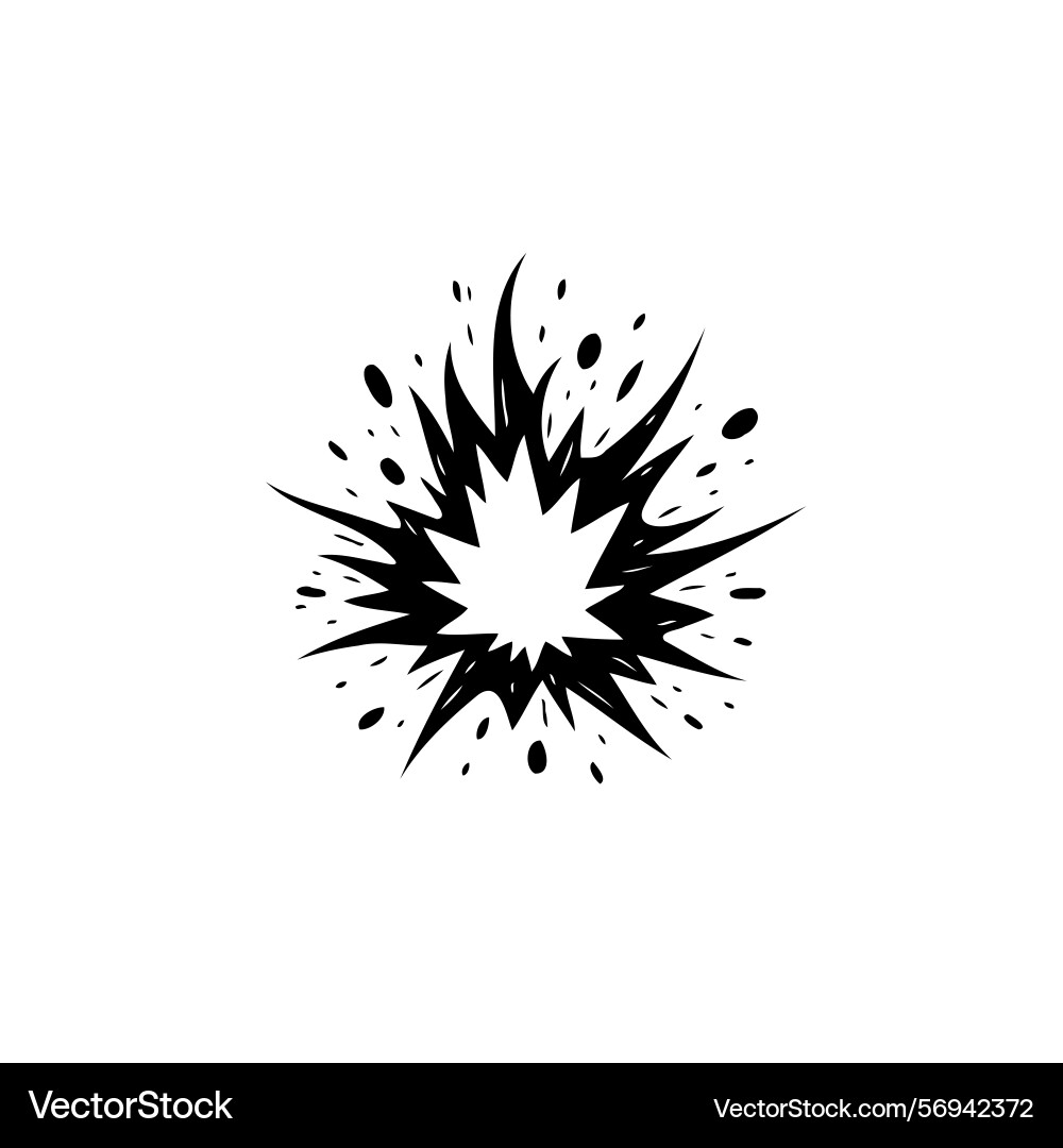 Dynamic burst shape with spiky elements vector image