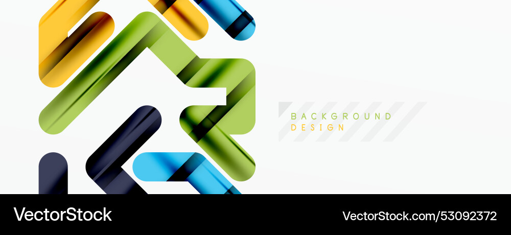 Dynamic colorful lines minimal abstract background Vector Image