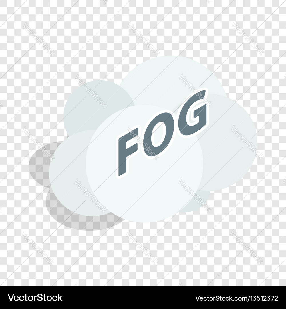 Fog cloud isometric icon Royalty Free Vector Image