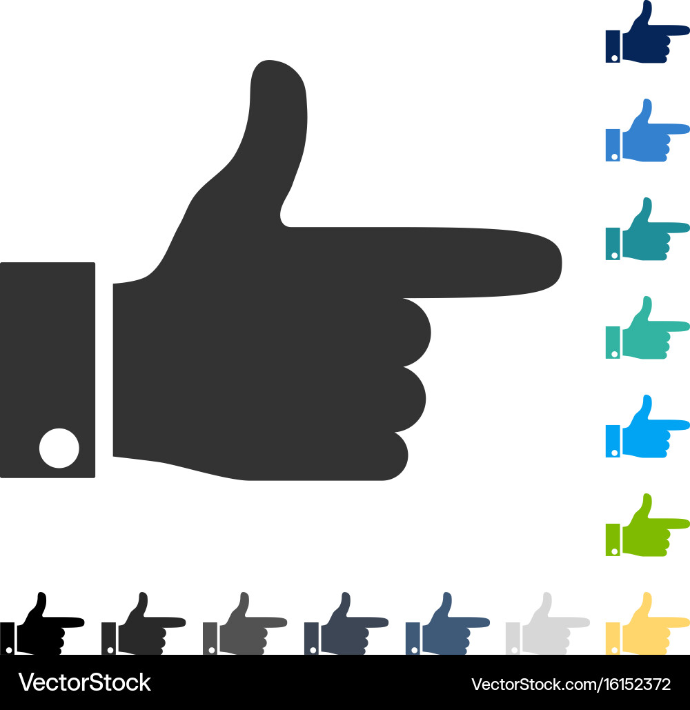 Hand pointer right icon vector image