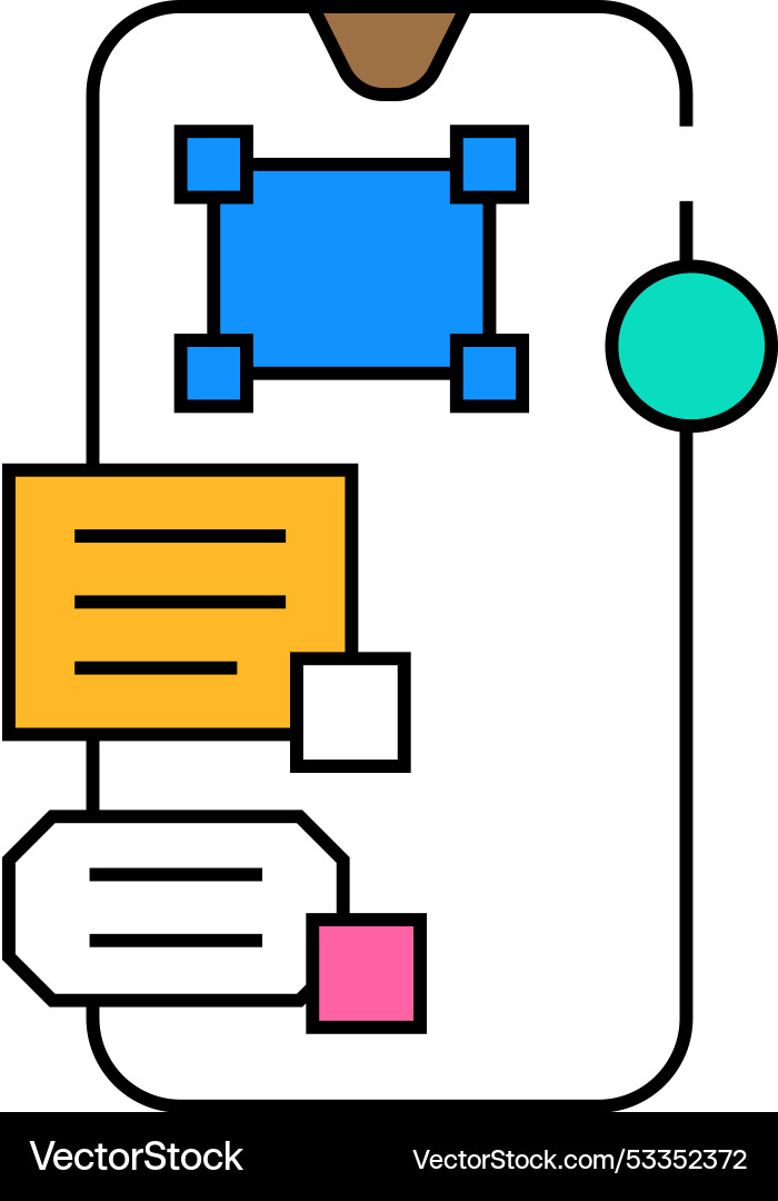 Interaction design ux ui icon color vector image