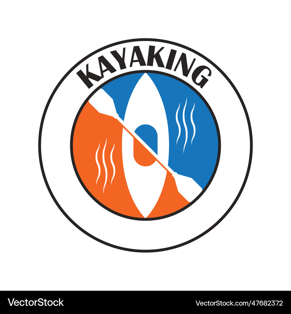 Kayak Sport Logo Template Vector Image