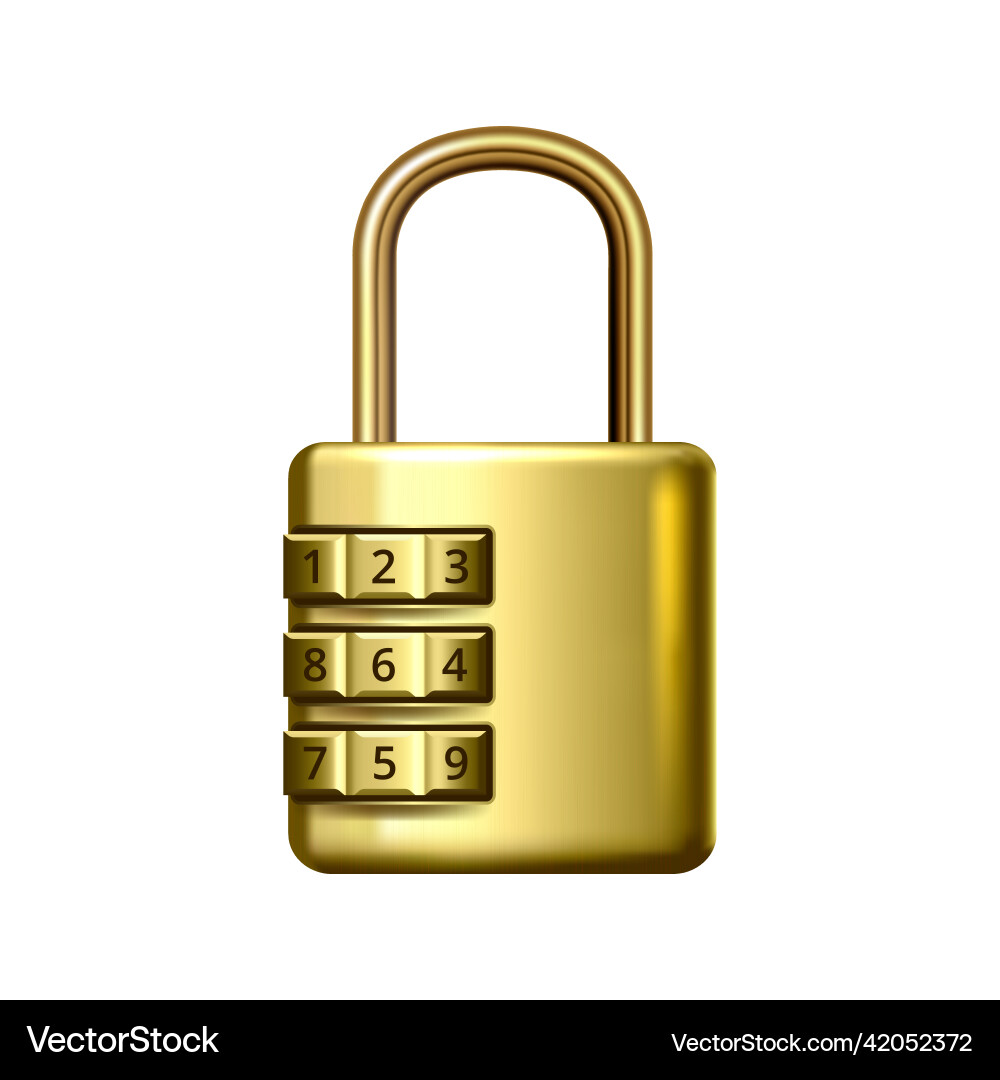 Padlock security safeguard with code key Padlock security safeguard with code key vector image