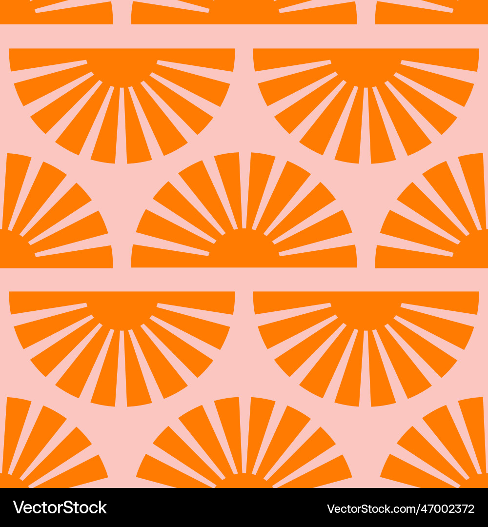 Seamless pattern with abstract shapes in orange Seamless pattern with abstract shapes in orange vector image