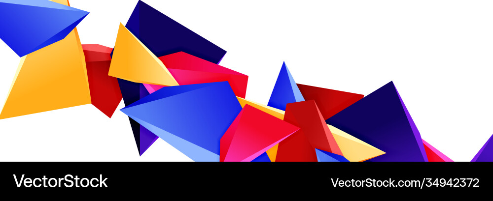Triangle mosaic abstract background 3d triangular Triangle mosaic abstract background 3d triangular vector image