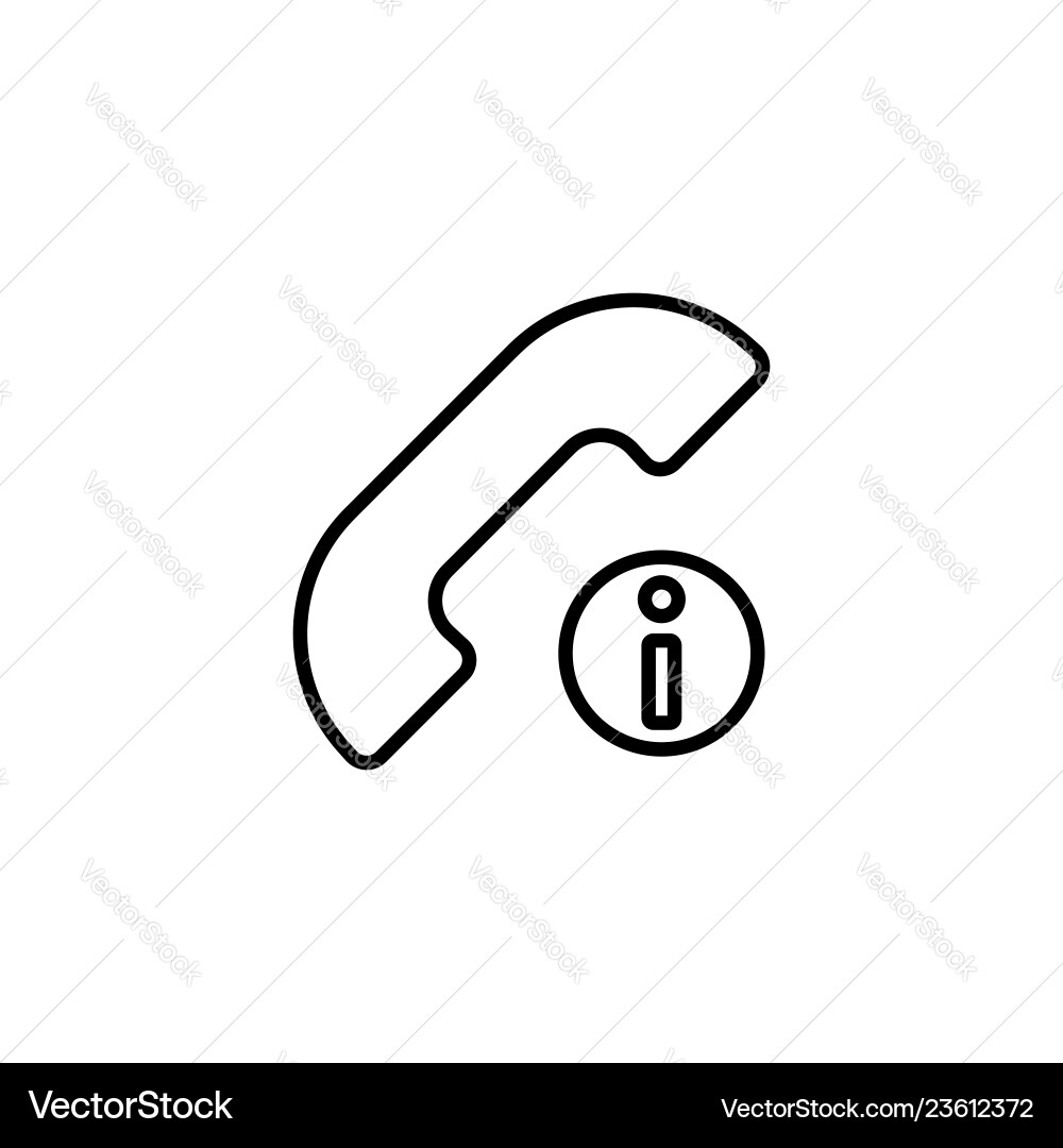 Web icon information call about vector image