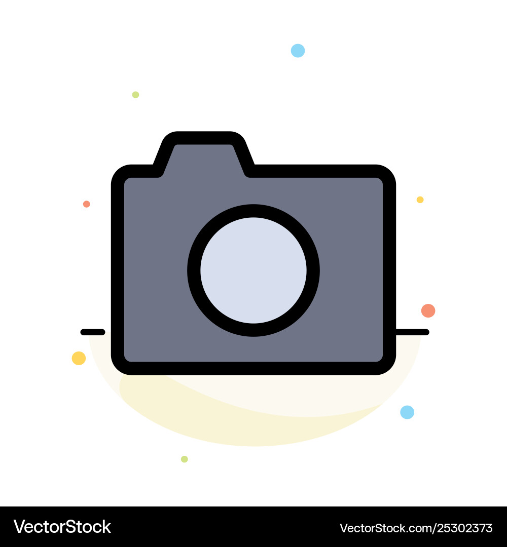 Camera image photo basic abstract flat color icon Camera image photo basic abstract flat color icon vector image