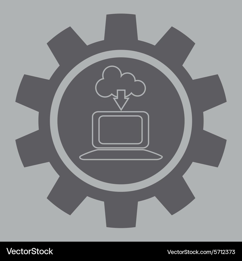Cloud computing design vector image