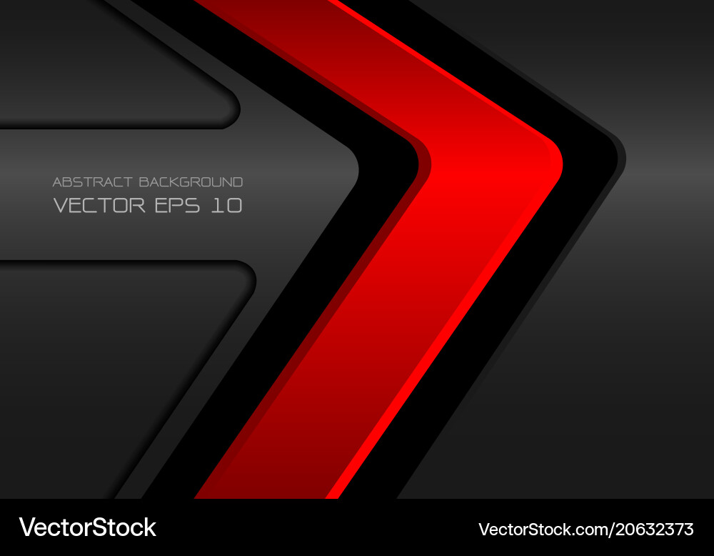 Dynamic Red Arrow Background Vector Image