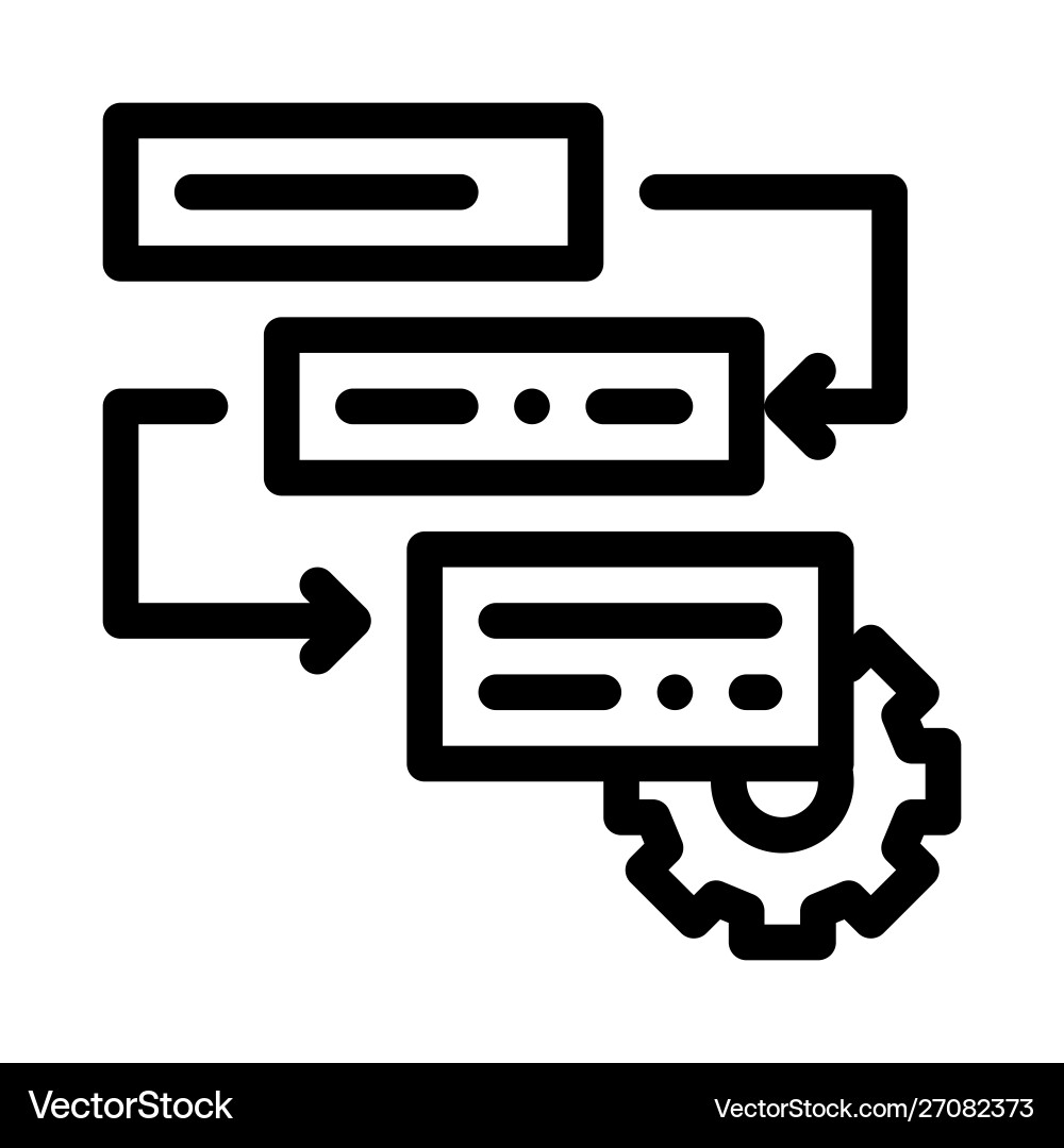 Gear algorythm system agile element icon Gear algorythm system agile element icon vector image