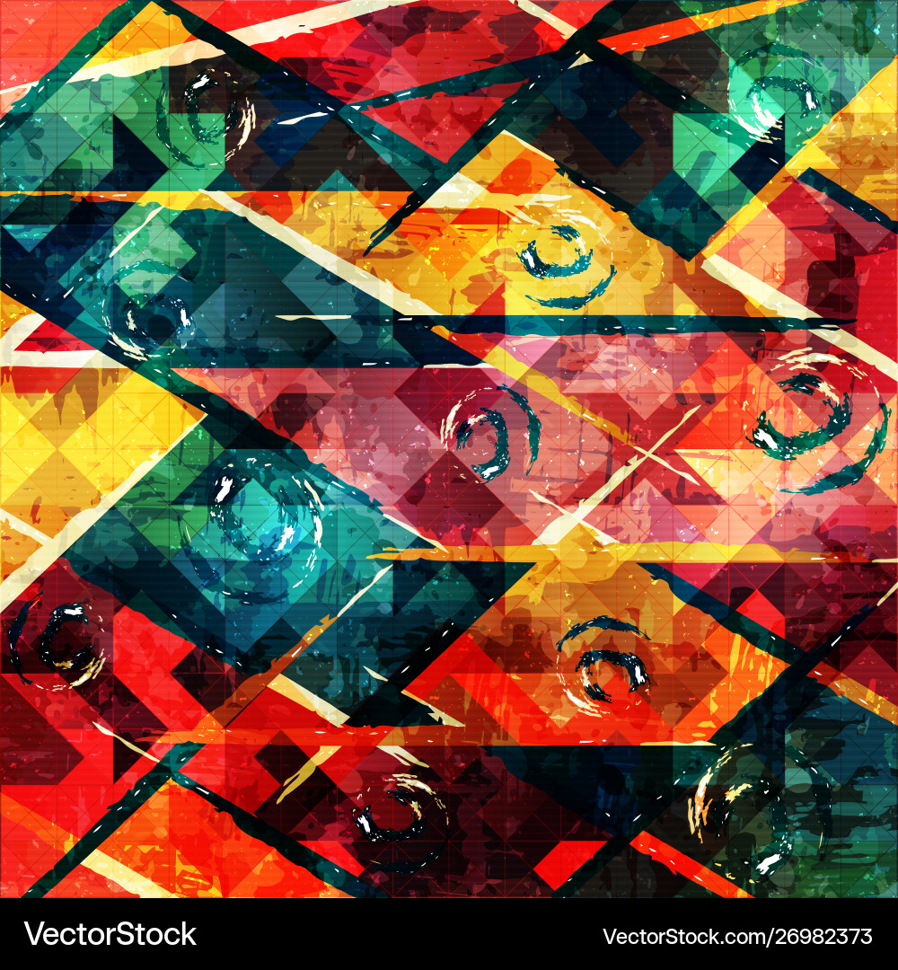 Geometric abstract color pattern in graffiti Geometric abstract color pattern in graffiti Vector Image