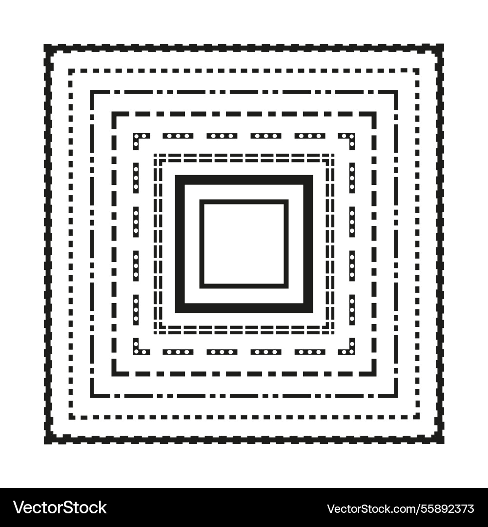 Geometric square pattern abstract linear design Vector Image
