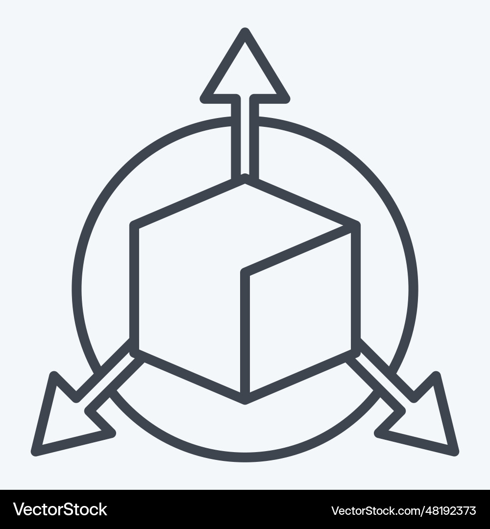 Icon three dimensional object related to 3d Vector Image
