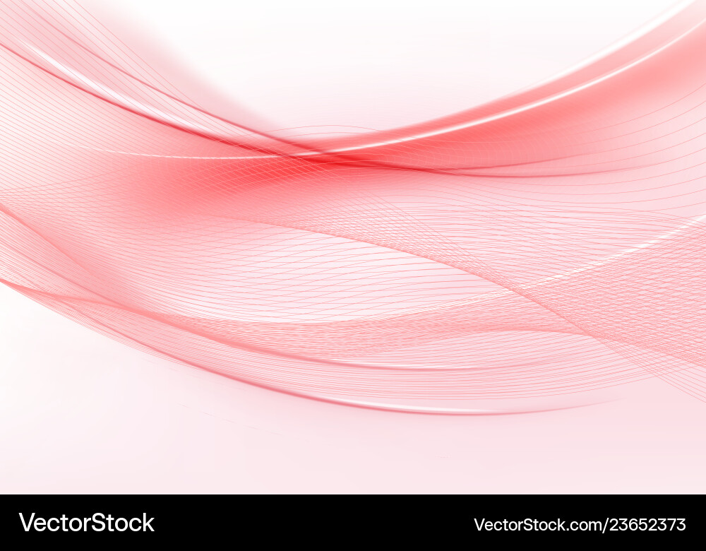 Light red background with smooth thin lines Vector Image