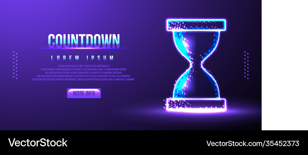 Low Poly Sandglas Countdown Vektorbild