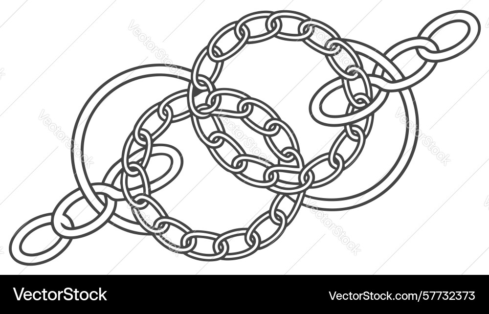 Minimalist interlocking rings unity Vector Image
