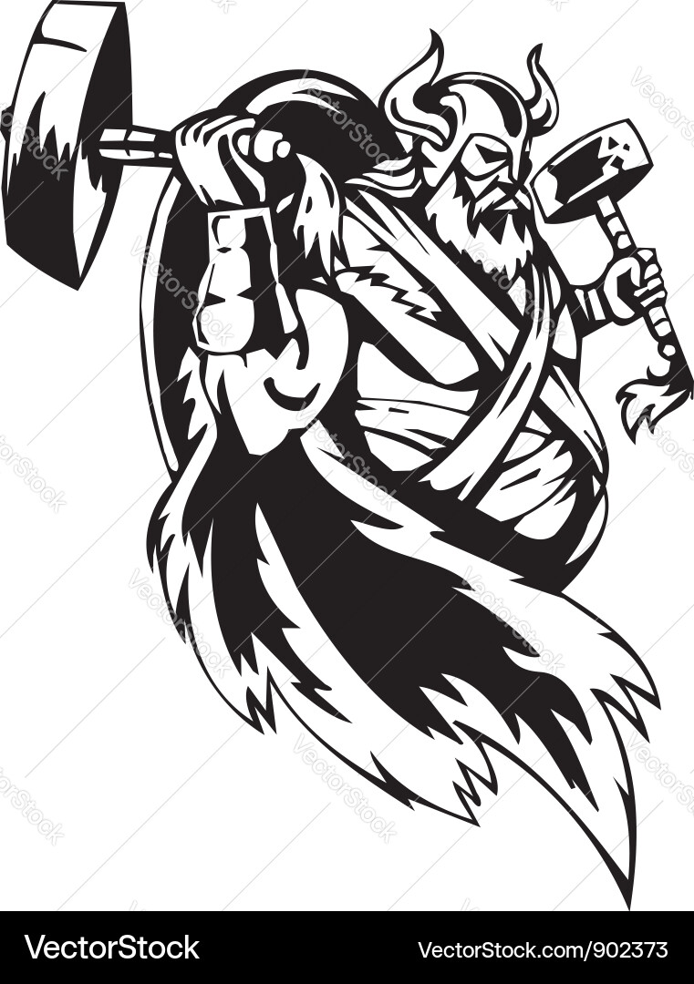 Norse Warrior Viking Vector Image