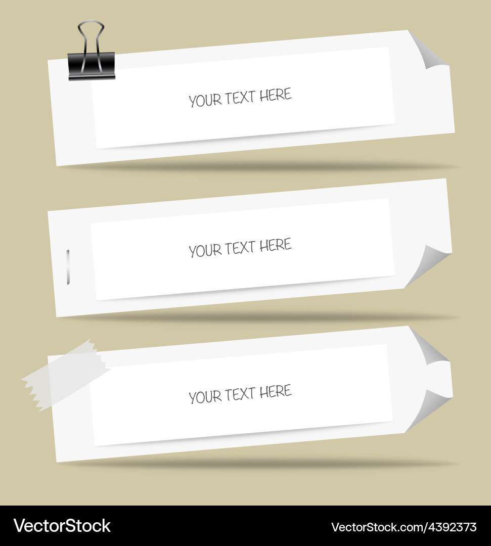 Note paper ready for your message vector image