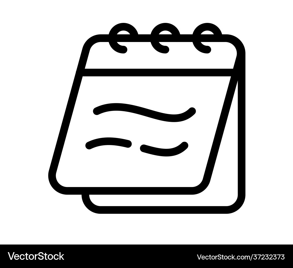 Notebook Notizen Notizblock einzelne isolierte Symbol Notebook Notizen Notizblock einzelne isolierte Symbol vektorbild