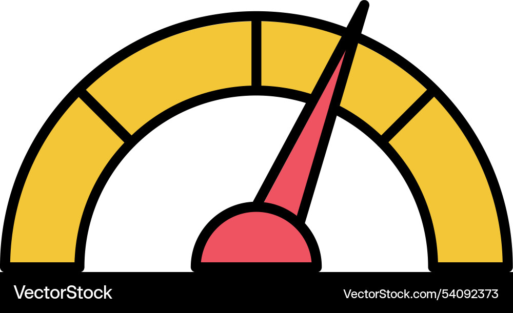 Performance line filled icon design Vector Image