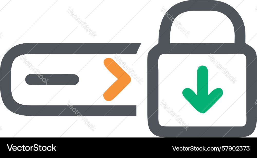 Secure download progress with padlock icon design Vector Image