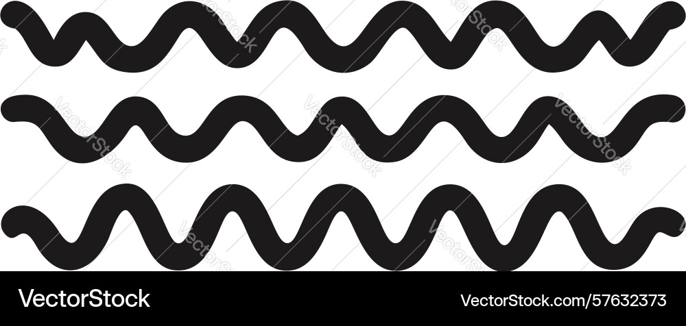Simple wavy lines repeating pattern abstract vector image