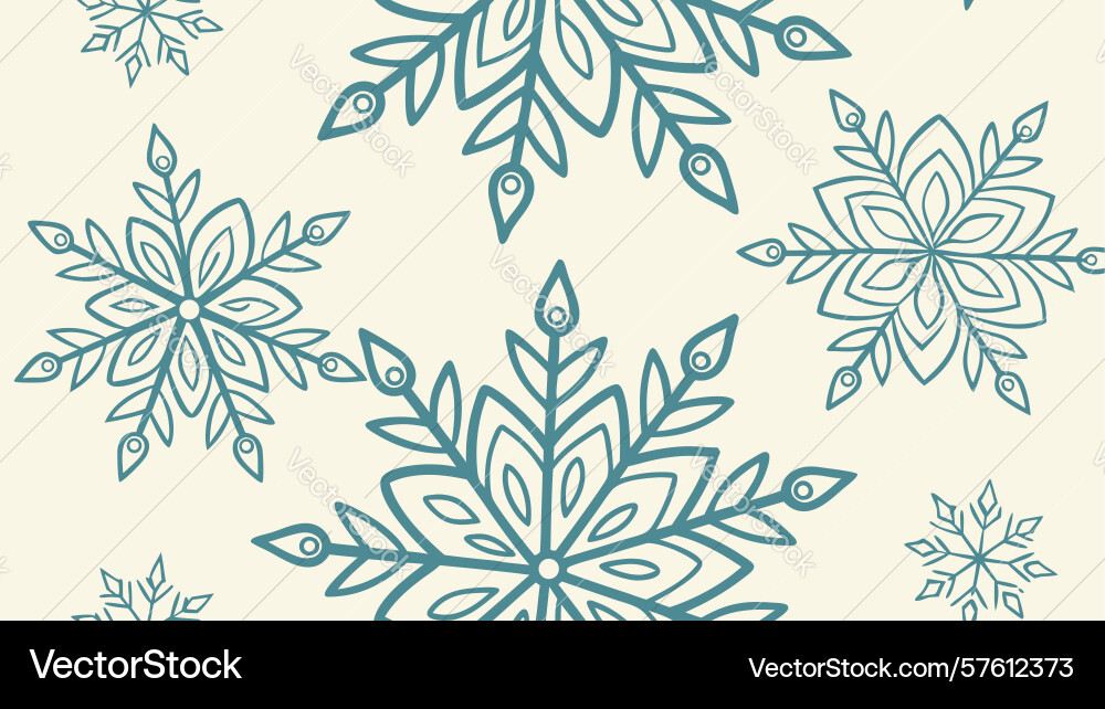 Stylized snowflake pattern in cool tones vector image