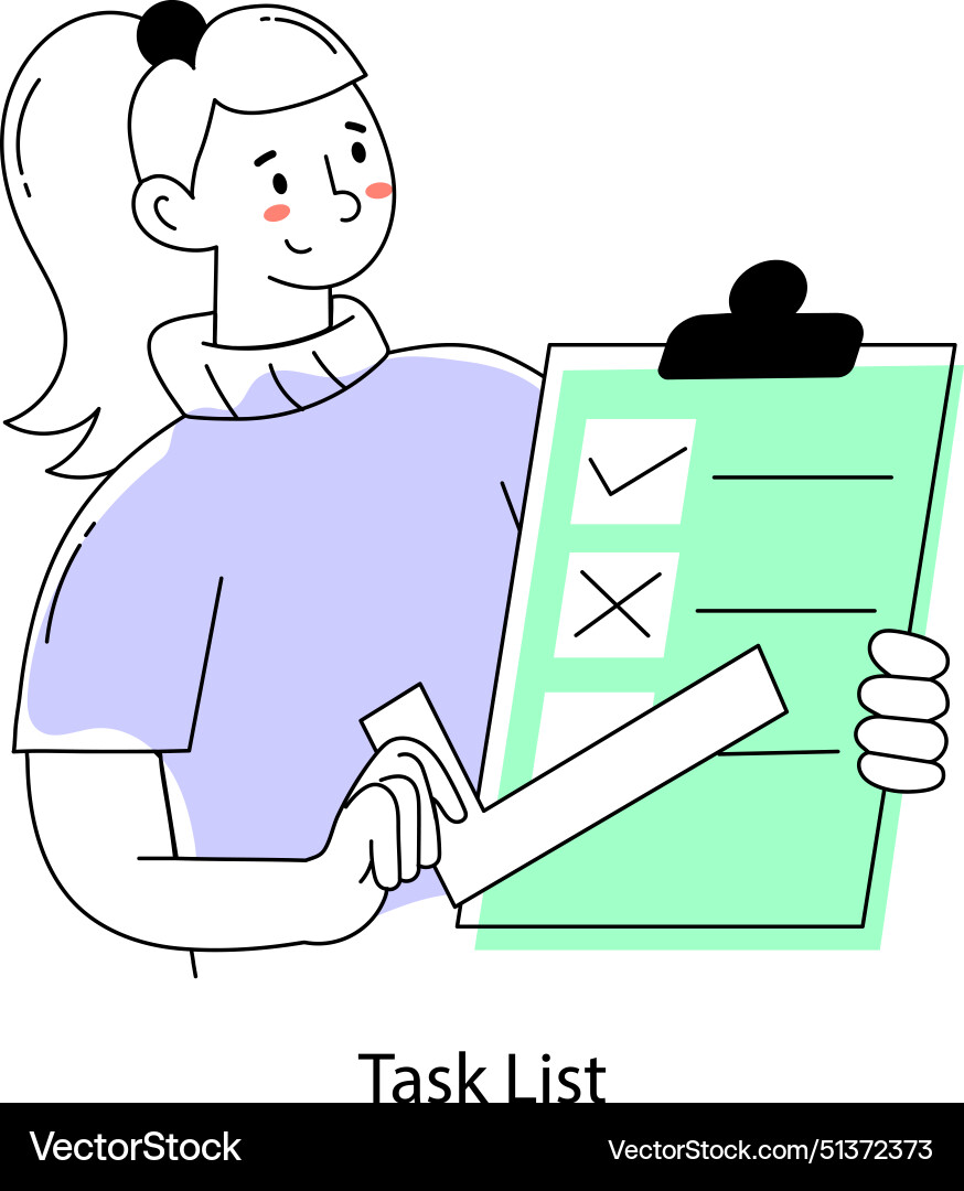 Task list vector image
