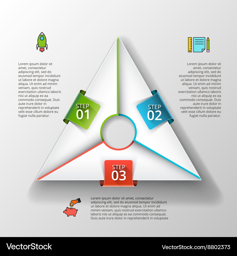 Triangle Data Visualization Infographic vector image