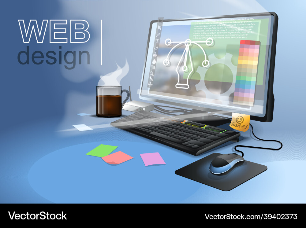 Web design for websites and mobile applications vector image