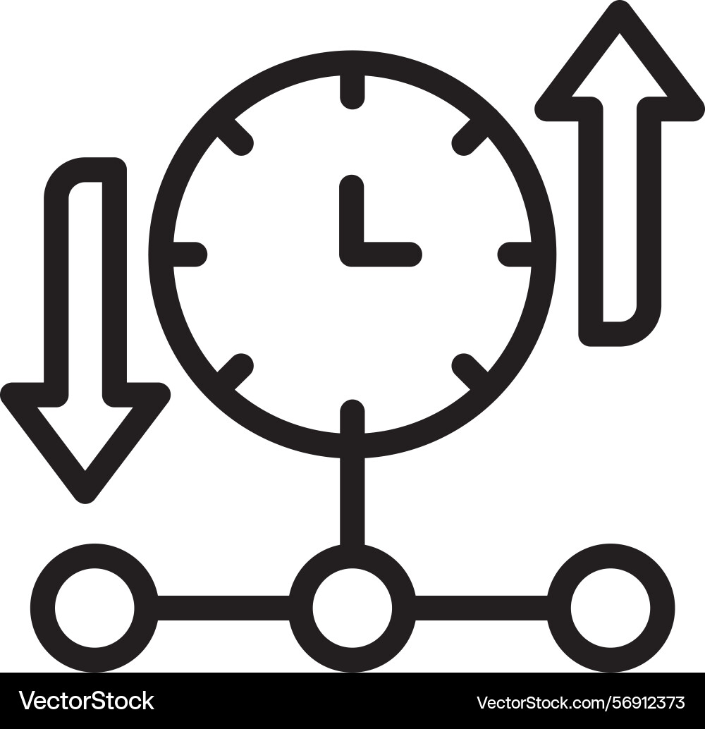 Wrap-up time linear style icon design Vector Image