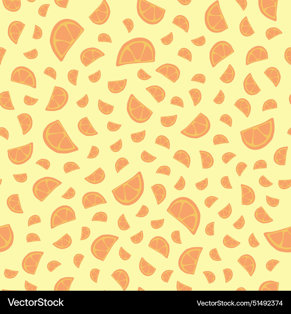 A pattern with slices of oranges Vector Image
